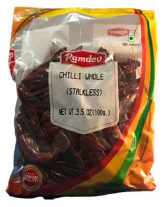 Picture of Ramdev Chilli Whole Stalkless 100 Grams