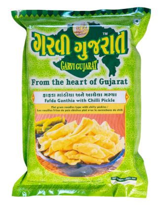 Picture of Garvi Gujarat Fafda Gathiya With Chili Pickle 285 Grams