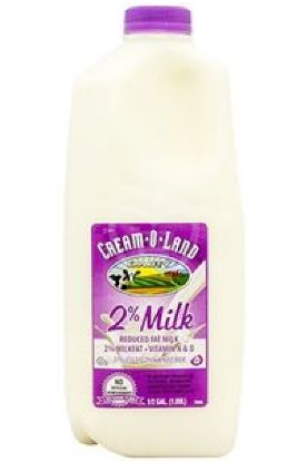 Picture of Cream O Land 2% Reduced Fat Milk 0.5 Gallon