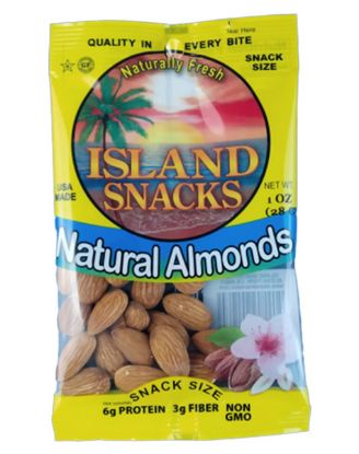 Picture of Island Snacks Natural Almonds 1 Oz