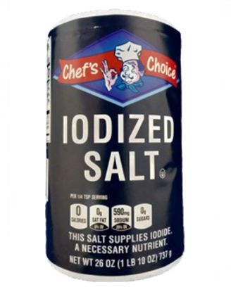 Picture of Chef/'s Choice Iodized Salt 26 Oz