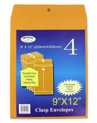 Picture of Imperial Medium Manila Clasp Envelopes 4 Pc