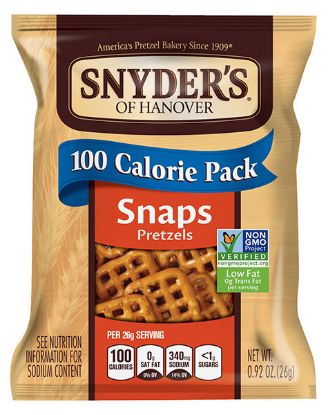 Picture of Snyder/'s 100 Calorie Pack Snaps Pretzels 0.82 Oz