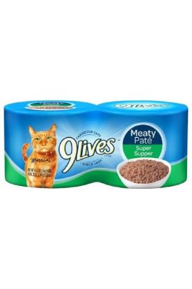 Picture of 9 Lives Cat Food Super Supper Meaty Pate 4 Pk