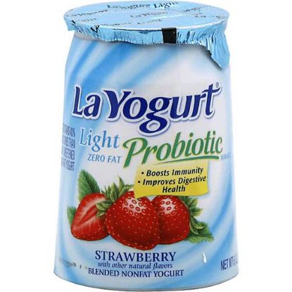 Picture of La Yogurt Light Probiotic Strawberry Blended Nonfat Yogurt 6 Oz