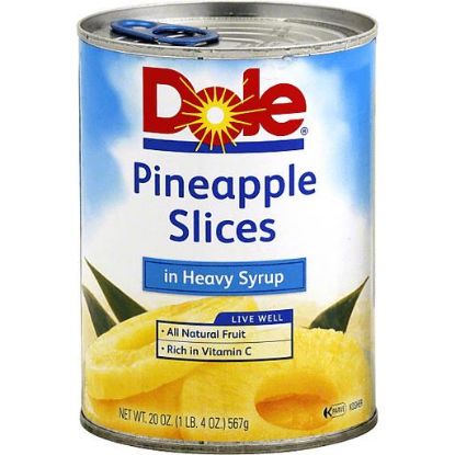 Picture of Dole Pineapple Slices In Pineapple Juice 398 Ml