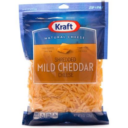 Picture of Kraft Natural Cheese Shredded Mild Cheddar 8 Oz