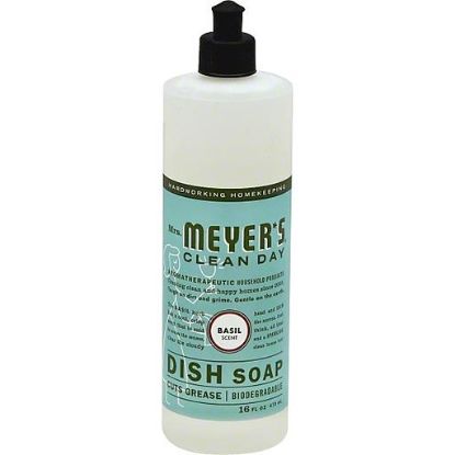 Picture of Mrs. Meyer/'s Clean Day - Liquid Dish Soap - Basil 16 Oz