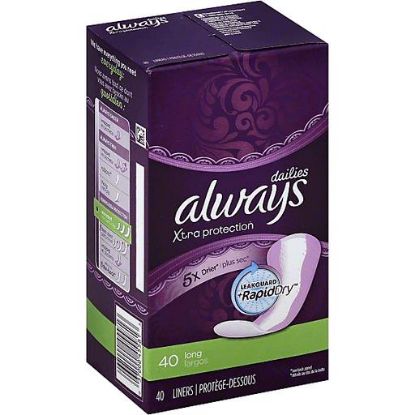 Picture of Always Xtra Protection Daily Liners Long 40 Ct