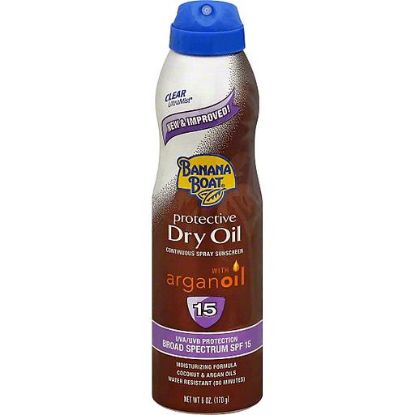 Picture of Banana Boat Protective Dry Oil Continuous Spray Sunscreen With Argan Oil Spf 15 6 Oz