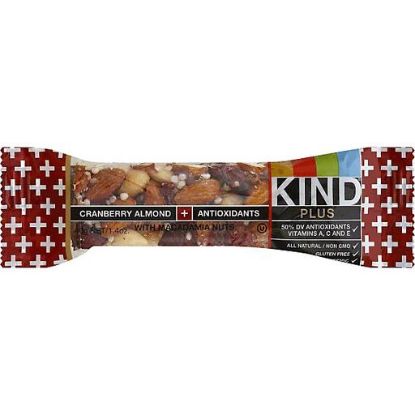 Picture of Kind Plus Bar Cranberry Almond + Antioxidants With Macadamia Nuts 1.4 Oz