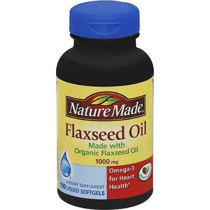 Picture of Nature Made Flaxseed Oil 1000 Mg Softgels 100 Ct