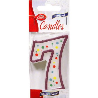 Picture of Betty Crocker Candle Birthday Numeral 7 1 Ct