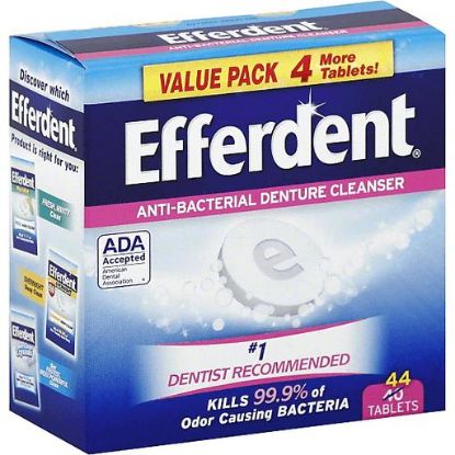 Picture of Efferdent Denture Cleanser Anti-bacterial More Oxi-action Tablets 44 Ct