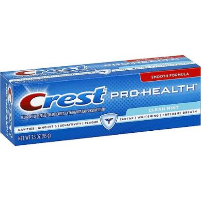 Picture of Crest Pro-health Toothpaste Fluoride Smooth Formula Clean Mint 3.3 Oz