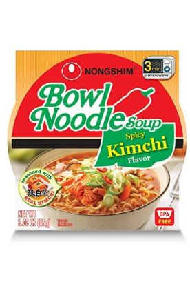 Picture of Nong Shim Spicy Kimchi Flavor Bowl Noodles 3.3 Oz