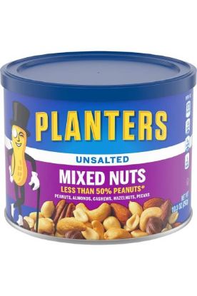 Picture of Planters Unsalted Mixed Nuts 10.3 Oz
