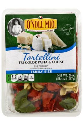 Picture of O/'sole Mio Tortellini Tri Color Pasta & Cheese 20 Oz