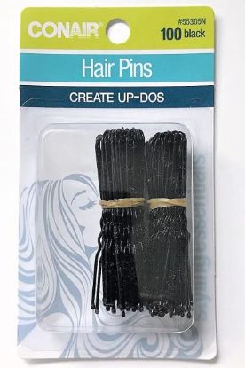 Picture of Conair Pin & Hold Black Hair Pin 100 Ct