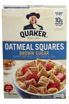 Picture of Quaker Squares Oatmeal Brown Sugar 14.50 Oz