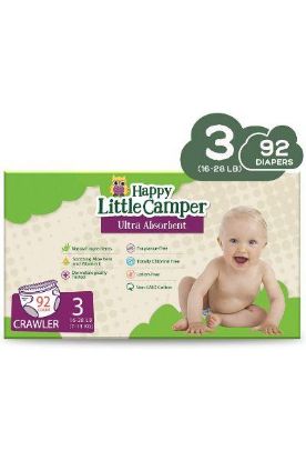Picture of Happy Little Camper Ultra Absorbent Diapers 16 - 28 Lb 3 Pcs