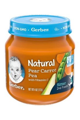 Picture of Gerber Natural Pear Carrot Pea 2 Food 4 Oz