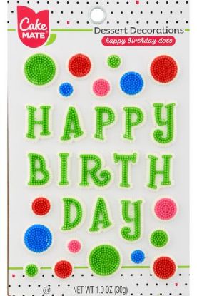 Picture of Cake Mate Happy Birthday Dots 1 Oz