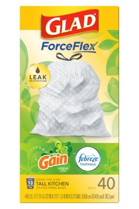 Picture of Glad Tall Kitchen Bag 13 Gal 40 Bag