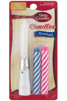 Picture of Betty Crocker Musical Candle 3 Ct