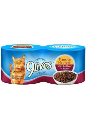 Picture of 9 Lives Tender Morsels With Real Beef 4 Pk