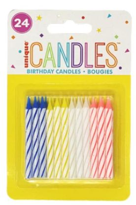 Picture of Unique Spiral Birthday Candels 24 Pcs