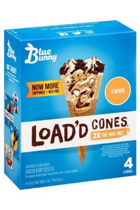 Picture of Blue Bunny Load/'D Cones S/'Mores 4 Pk