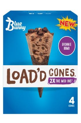 Picture of Blue Bunny Load/'D Cones Brownie Bomb 4 Pk