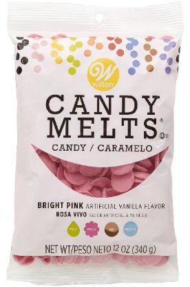 Picture of Wilton Bright Pink Candy Melts Vanilla Flavor 12 Oz