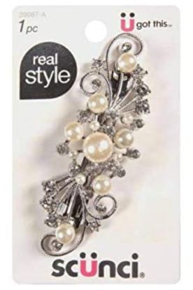 Picture of Scunci Slim Rhinestone Barrette 1 Pc