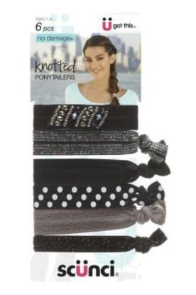 Picture of Scunci Ponytailers Knotted 6 Pc