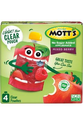Picture of Mott/'S No Sugar Added Apple Sauce 4 Pack