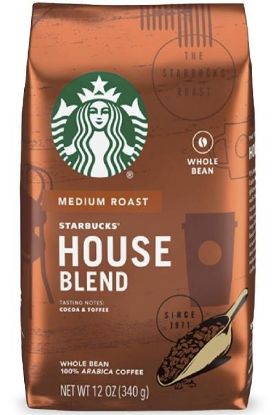 Picture of Starbucks Medium Roast House Blend Whole Bean 12 Oz