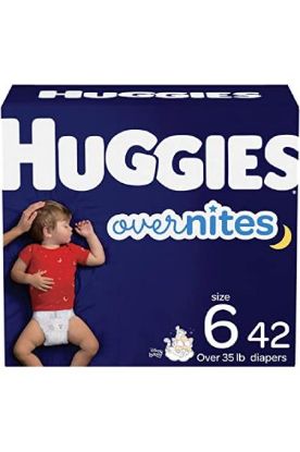 Picture of Huggies Night Time Diapers Size 6 Over 35lb 42 Ct