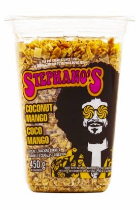 Picture of Stephano/'s Dark Chocolate Raspberry Granola Cereal Tub 450 Grams