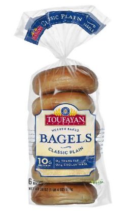 Picture of Toufayan Bagels Plain 20 Oz