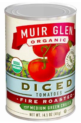 Picture of Muir Glen Fire Roasted Organic Diced Tomatoes 796 Ml