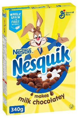 Picture of General Mills Nesquick Milk Chocolatey Cereal 340 Grams