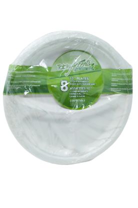 Picture of Table Accents 3 Compartment Compostable Paper Plates 10 Inch