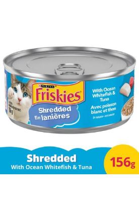Picture of Purina Friskies Shredded With Ocean Whitefish & Tuna 156 Grams