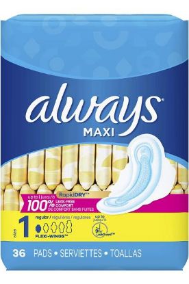 Picture of Always Maxi Pads Regular Unscent Size 1 24 Ct