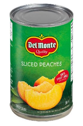 Picture of Del Monte Sliced Peaches In 100% Fruit Juice 398 Ml