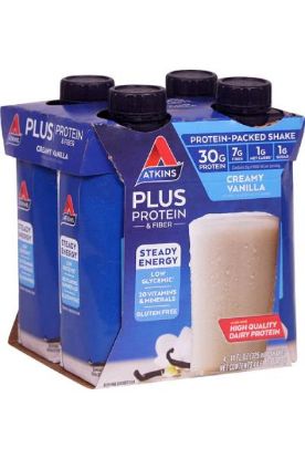 Picture of Atkins Protein + Fiber Rtd Shakes - Creamy Vanilla 4 Pk