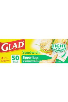 Picture of Glad Double Seal Sandwich Zipper Bags 50 Ct