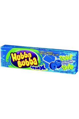 Picture of Wrigley/'s Hubba Bubba Max Sour Blue Raspberry Gum 5 Pcs
